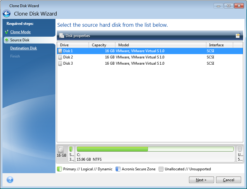 Gpt mbr acronis. Disk Wizard. Диск клон. Select a Disk to Clone to .... CLONEDISK to VHD.