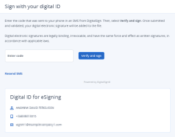 ID Verification OTP input window