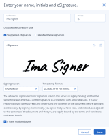 Configure an eSignature