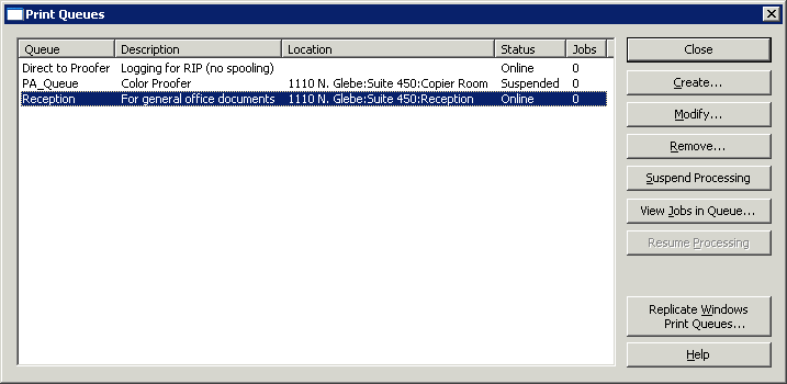クイックスタート: 印刷キュー
